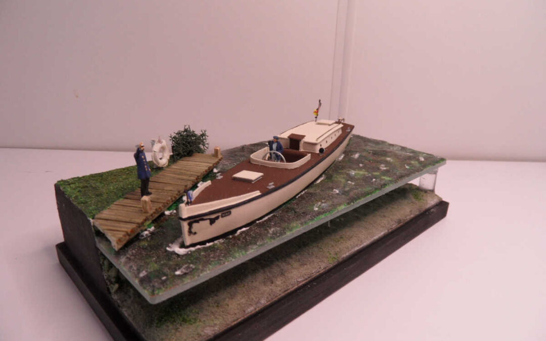 kleines Wasserdiorama für Bootsmodelle